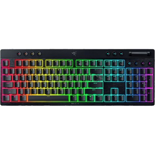 Razer tastatura blackwidow V4 low-profile hyperspeed - wireless low-profile mechanical gaming green clicky switch us frm RZ03-05270100-R3M1 Slike
