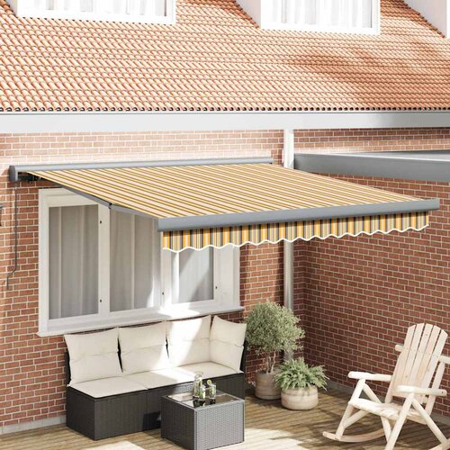 vidaXL Retraktilna tenda večbarvno 300 x 250 cm Tkanina, kovina Cene