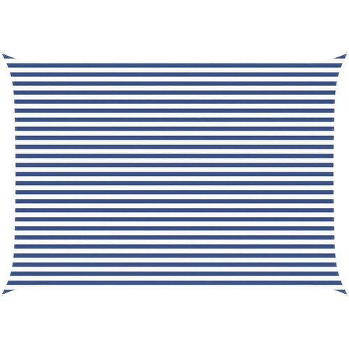 vidaXL Sončno platno Modra in bela 5 × 3,5 m 100% poliester Oxford, (5000222424) Cene