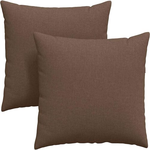  Jastučići za sofu 2 pcs Smeđa 60 x 60 cm tkanina Slike