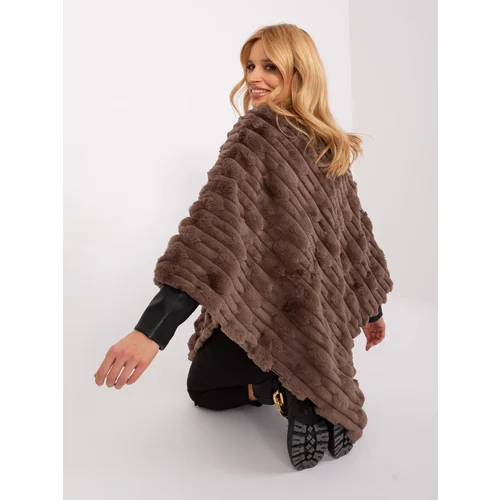 Fashion Hunters Brown smooth poncho for winter