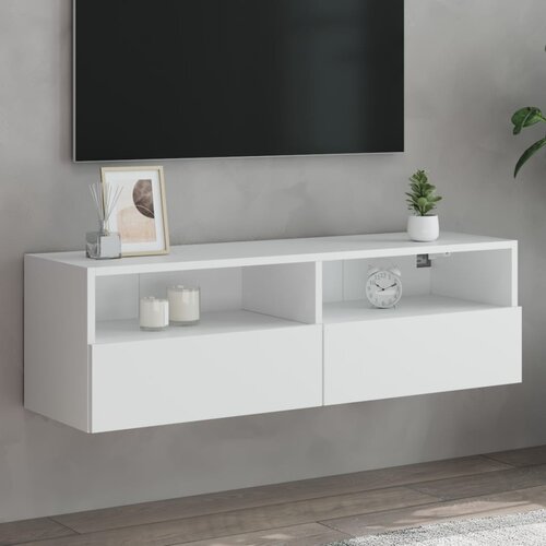 vidaXL Stenska TV omarica bela 100x30x30 cm inženirski les Cene