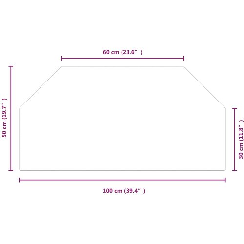  ploča za kamin *Transparent*an 100 x 50 cm Stakl Slike
