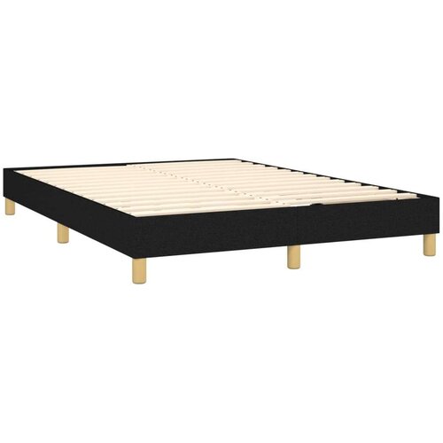  Krevet s oprugama i madracem crni 140x200 cm od tkanine Slike