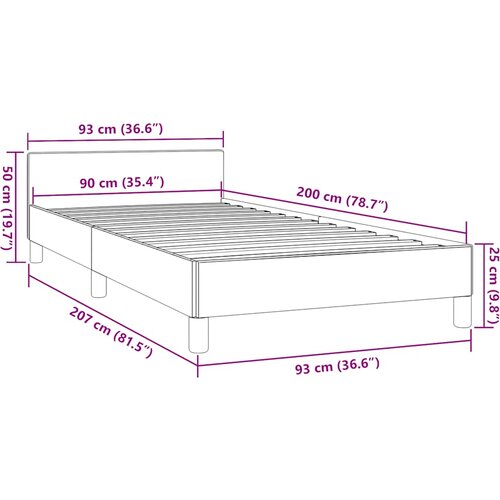  Okvir kreveta s uzglavljem bez madraca bijeli 90x200 cm Slike