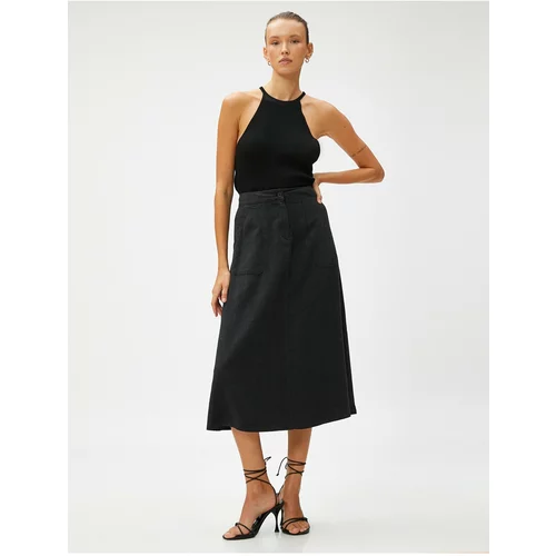 Koton Skirt - Black - Flared skirt