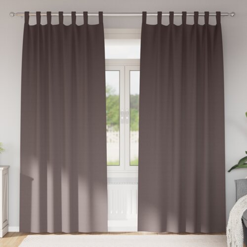 vidaXL Zavjese sa zavjesama 2 pcs Tamno smeđa 260 x 140 cm Poliester Cene