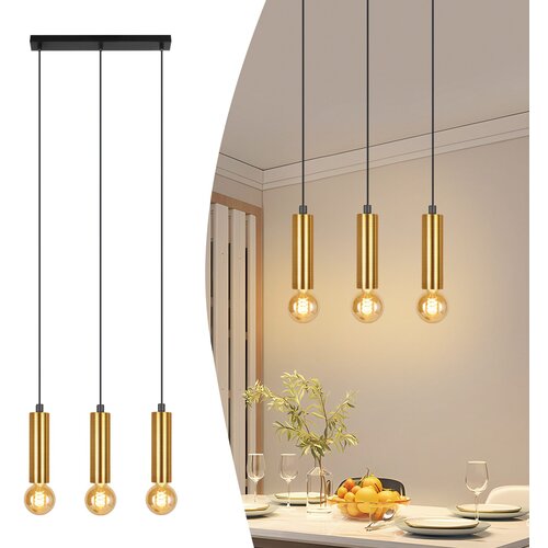 Nettlife Viseča ali 3 žarnice viseča svetilka - viseča svetilka za jedilno mizo E27 industrijska kovinska viseča, (22123048) Cene