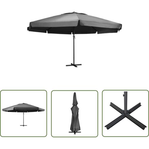  The Living Store Zunanji senčnik z aluminijastim drogom 600 cm antraciten - Senčnik, (21742839) Slike