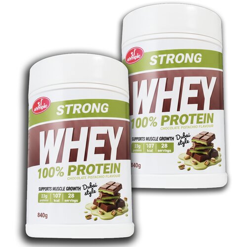 Olympic Whey Protein Strong, Dubai čokolada, 840 g, 2 komada Slike