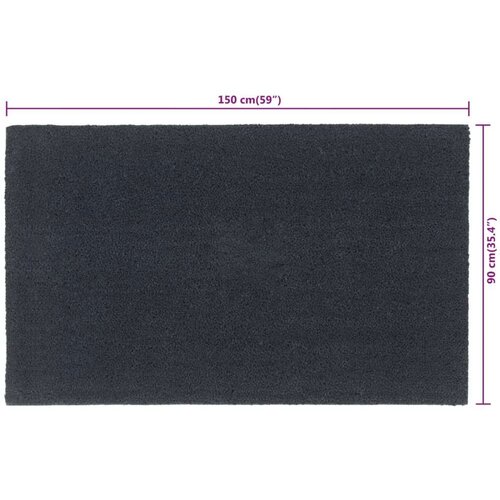  Otirači tamnosivi 90x150 cm čupavi od kokosovih vlakana Slike