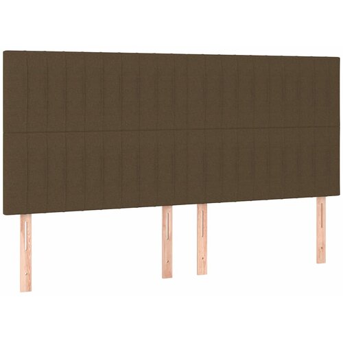  box spring s madracem LED tamnosmeđi 180x200 cm tkanina Slike