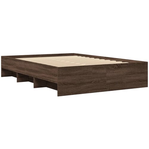 VidaXL Okvir za krevet smeđi hrast 120x190 cm konstruirano drvo Slike