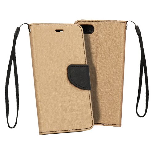  Preklopni ovitek / etui / za&amp;scaron;čita Fancy za Apple iPhone 12 / 12 Pro (6.1&amp;quot;) - zlati &amp;amp; črni Slike