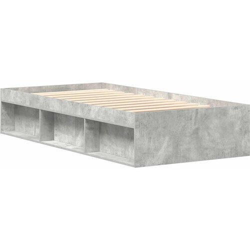  Okvir kreveta siva boja betona 100 x 200 cm Slike