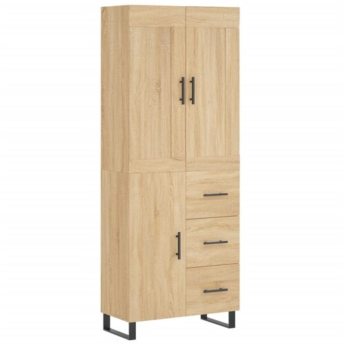  Visoka komoda hrasta sonome 69,5x34x180cm od konstruiranog drva Slike