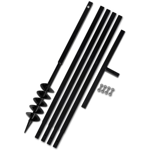 vidaXL Jeklen spiralni vrtalni sveder za zemljo z ročajem 100 mm s 5 m pod., (21366917) Cene