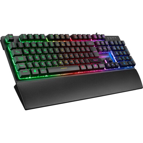  Tastatura gaming RAMPAGE KB-RX77 RUNNER Black USB Rainbow Illuminated US/ENGLISH LAYOUT Wrist Support Cijene