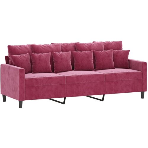  2-dijelni set sofa s jastucima crvena boja vina bar&amp;scaron;unasti Slike