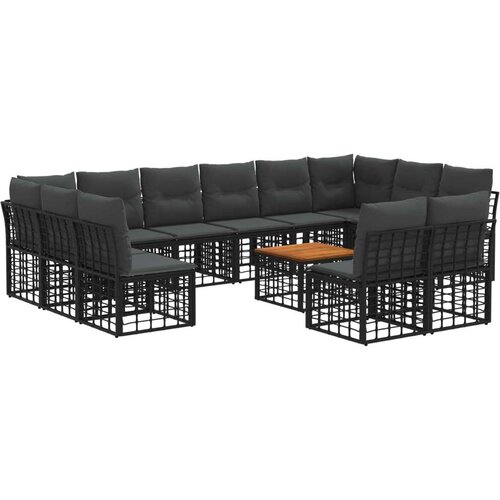  Zunanja garnitura za sedenje 13 pcs Črna in Temno siva, (5000270249) Cene