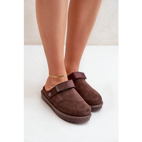 Boto PG2 Insulated women&amp;#039;s slippers on platform chocolate Neliel Slike