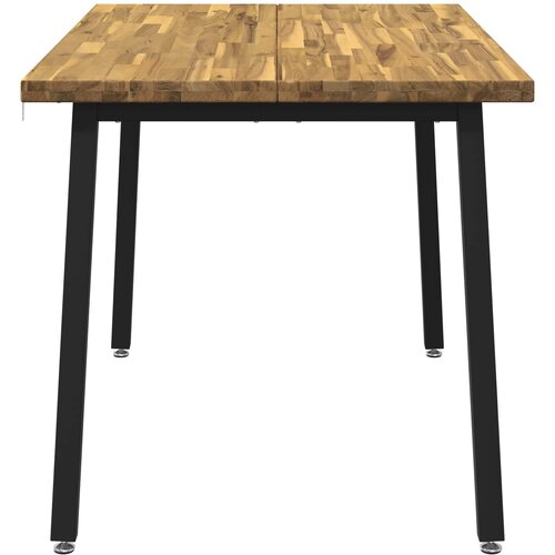  120 x 80 x 75 cm Čvrsto drvo akacije Bijela i crna Pravokutni Slike