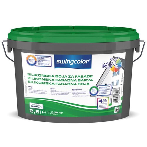 SWINGCOLOR Silikonska barva za fasade (bela, 2,5 l) Cene