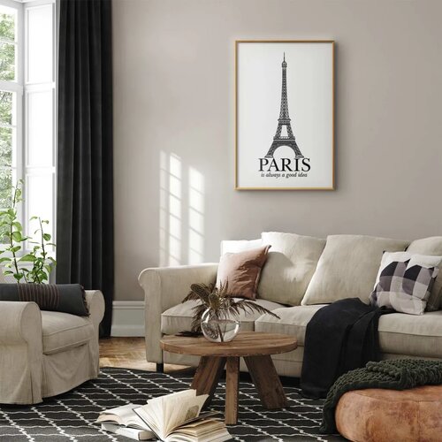  Plakat - Paris Is Always a Good Idea 29.7x42 Zlatni okvir Slike