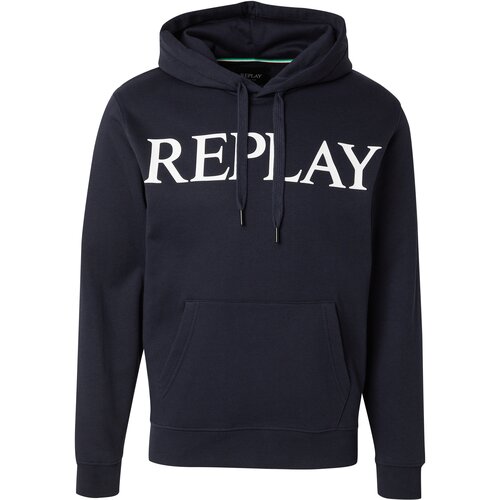Replay Sweater majica noćno plava / bijela Slike