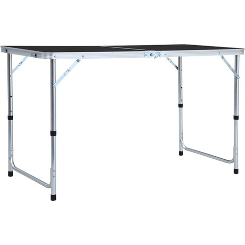  Zložljiva miza za kampiranje siva iz aluminija 120x60 cm Cene