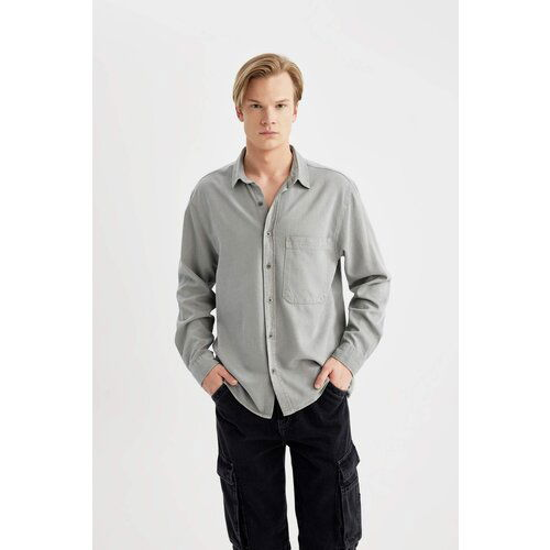 Defacto Oversize Fit Cotton Long Sleeve Shirt Slike