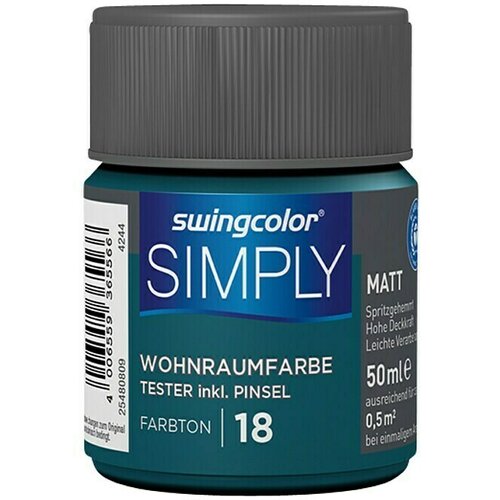 SWINGCOLOR NOTRANJA DISPERZIJSKA BARVA SIMPLY ŠT.18 (50 ml, modra) Cene