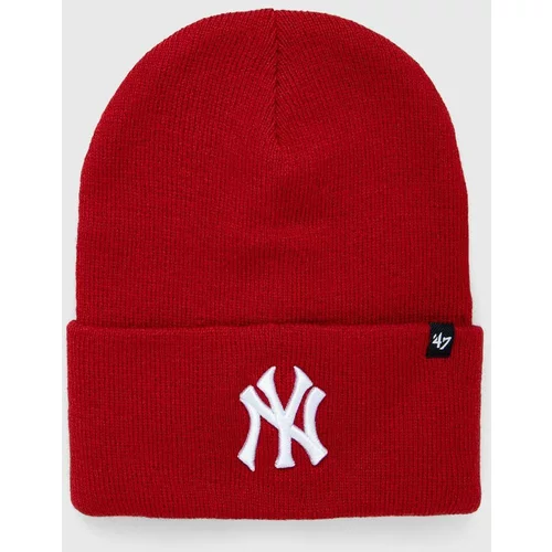 47 Brand Kapa MLB New York Yankees boja: crvena, od tanke pletenine