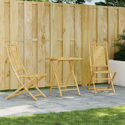  3-dijelni bistro set od bambusa Slike