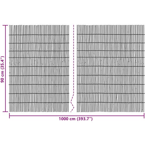  Vrtna Ograda Karbonizirano 1000 x 90 cm Trska Slike