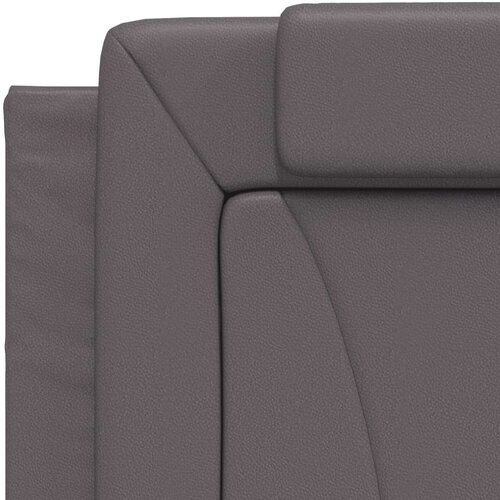  Krevet s madracem sivi 80 x 200 cm od umjetne kože Slike