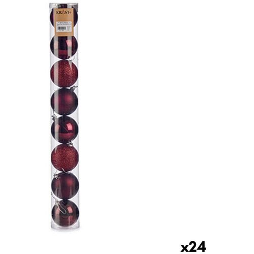  Set božićnih kuglica Vijoličasta Plastika &amp;Oslash; 7 cm (24 kom.) Slike