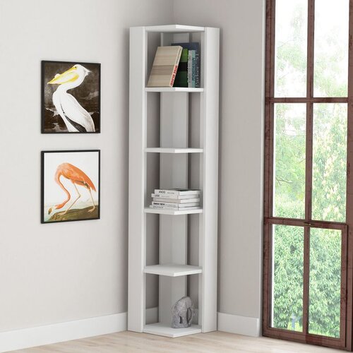 Hanah home polica za knjige, 31,8x160,8x31,8 cm, bijela Slike