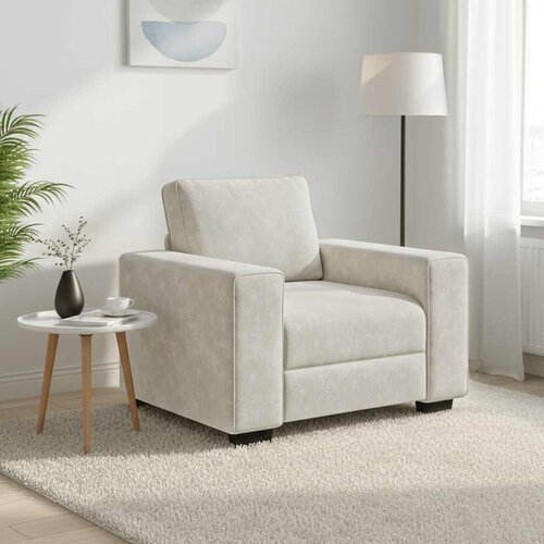 SOFA fotelja krem 100x77x82 cm baršunasta Cene