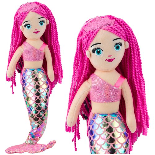  Plush Mermaid Cuddly Toy Holographic Tail Pink 48cm Slike