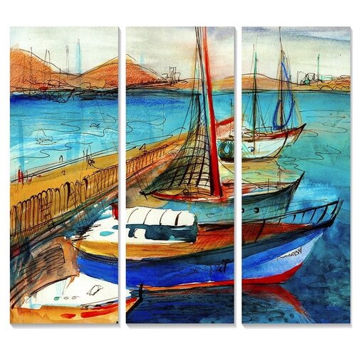 Wallity Slike u setu od 3 kom 20x50 cm Sailing - Cijene