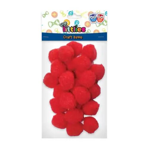 Luna crveni pompon set 60kom 15mm Cene