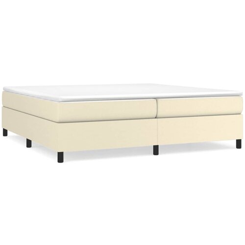 vidaXL Box spring posteljni okvir krem 200x200 cm umetno usnje, (20736007) Cene