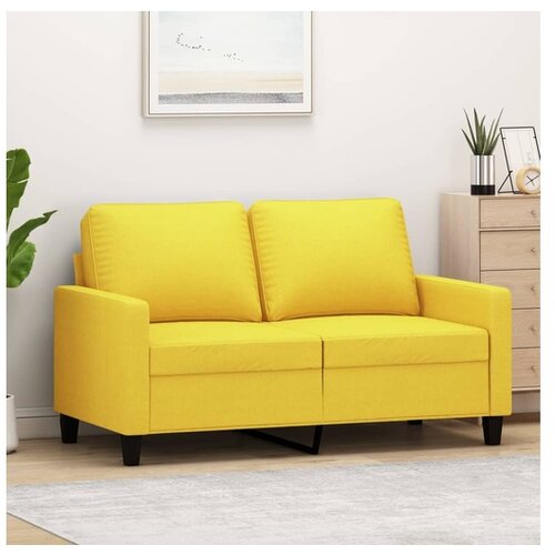 vidaXL Dvosjed od tkanine svjetložuti 120 cm Cijene
