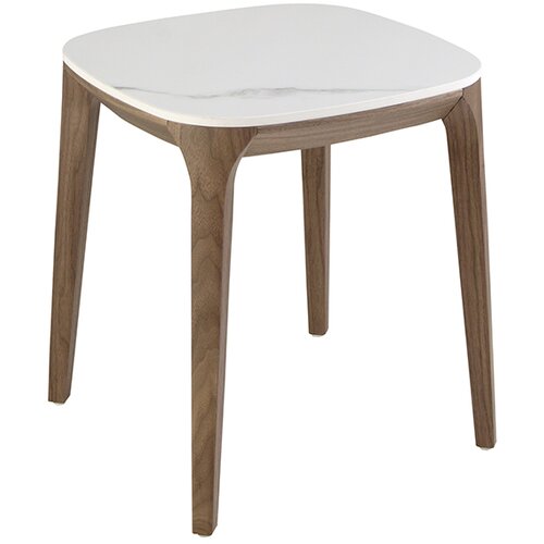 Angel Cerd&amp;aacute; Kvadratna vogalna miza iz porcelanastega marmorja in oreha, (21009046) Slike