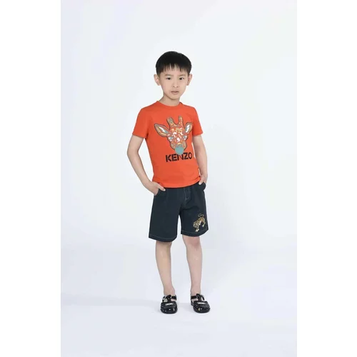 Kenzo Kids Otroška bombažna kratka majica rdeča barva