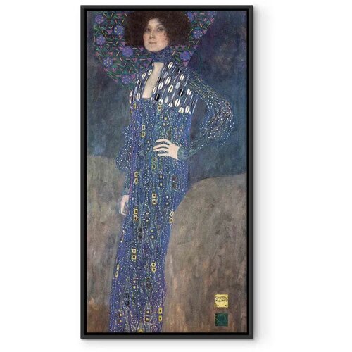  Slika - Gustav Klimt &ndash; Emilie Fl&ouml;ge 40x80 U crnom drvenom okviru Cijene