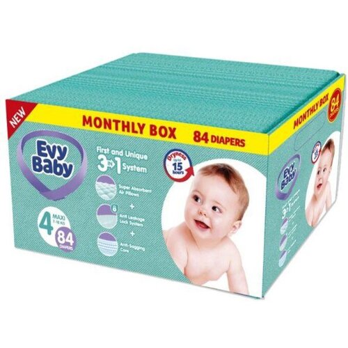 Box Evy baby pelene box 4 maxi 7-18kg - 84 kom 3u1 ( A055743 ) Slike