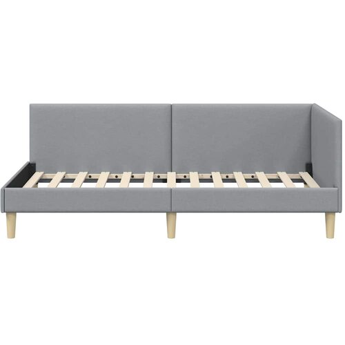 Kutni okvir kreveta s uzglavljem Svijetlo siva 80 cm x 200 cm Slike