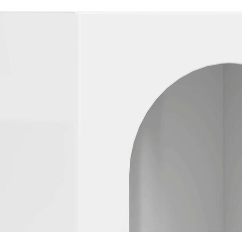  Kreveta Visoki sjaj bijela 59 x 35 x 80.5 cm Konstruirano drvo Slike